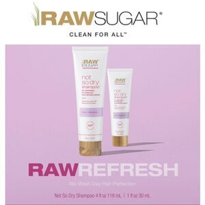 RAW SUGAR - NWT Raw Refresh "Not-So-Dry" Shampoo Gift Set (1-4 oz + 1-1 oz)